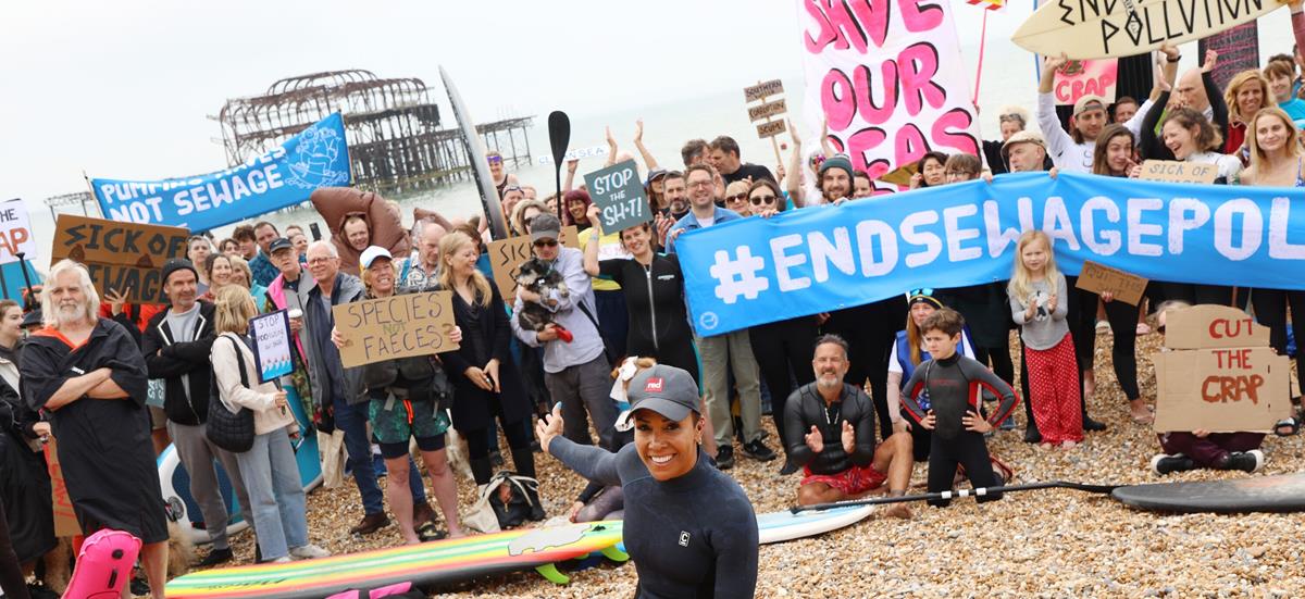 Brighton paddle out protest