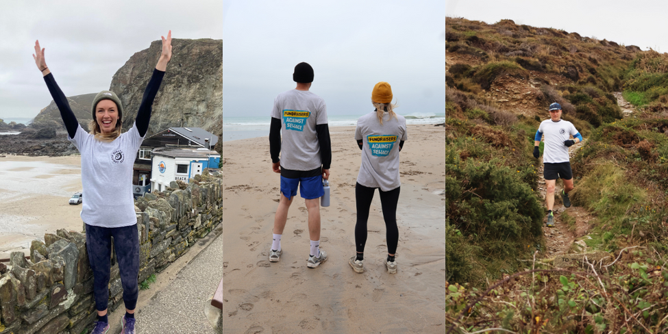 Collage of running fundraisers