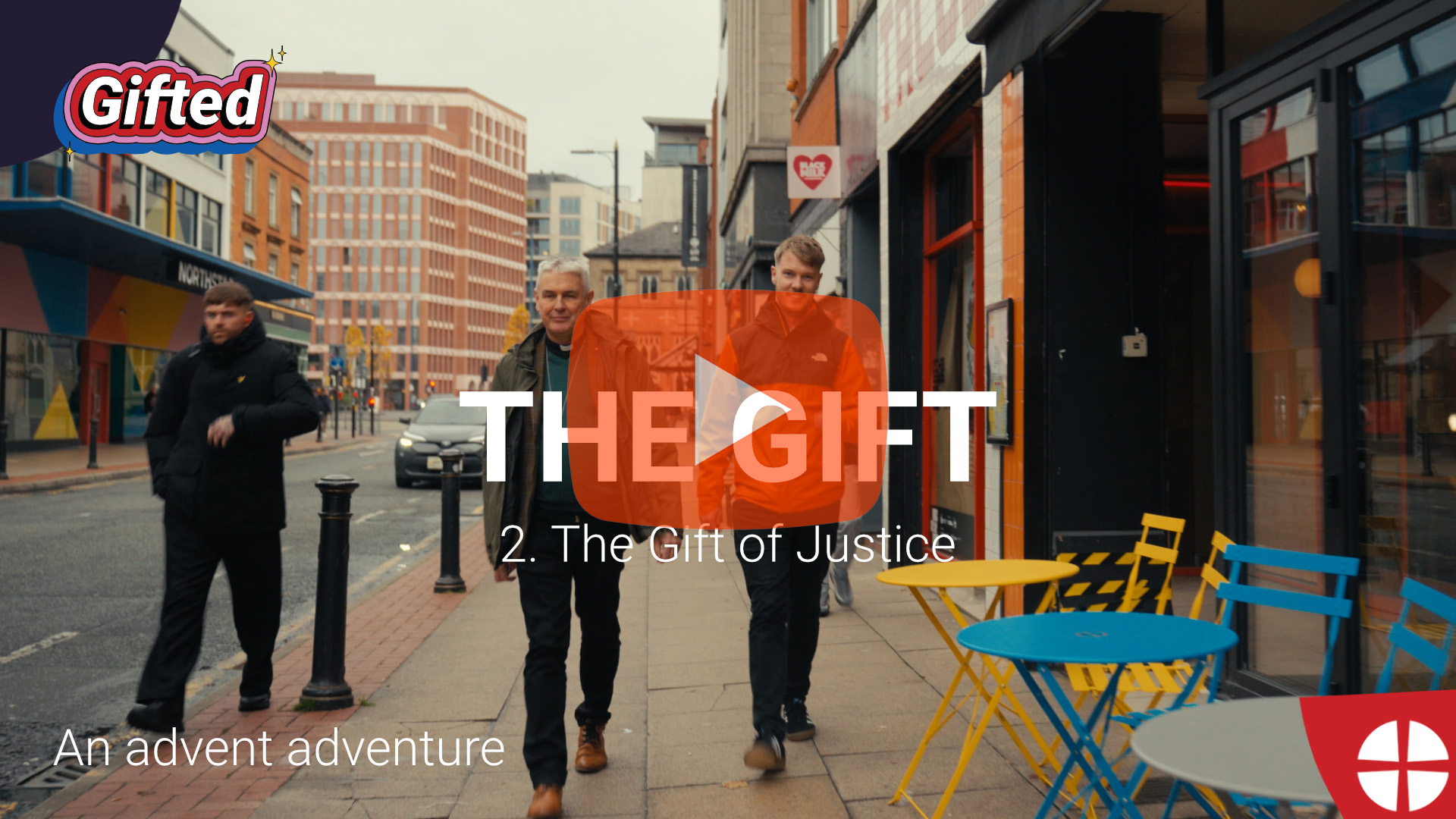 A still from the video The Gift of Justice