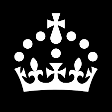 A silhouette of a crown