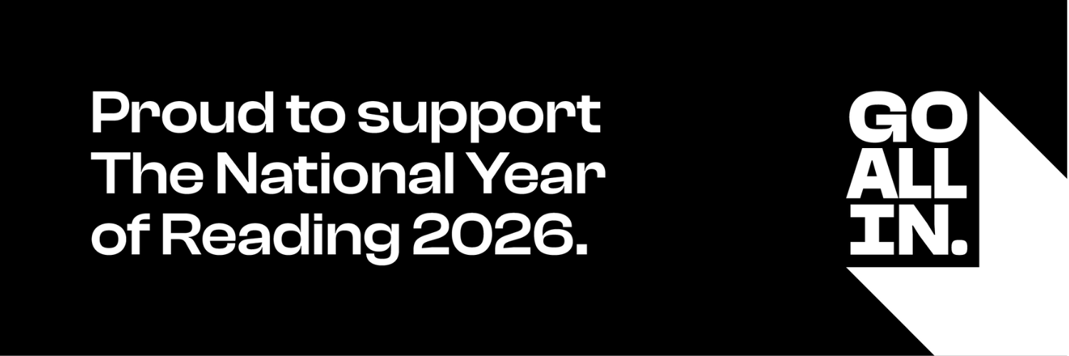 Proud to support The National Year of Reading 2026, Go All In.