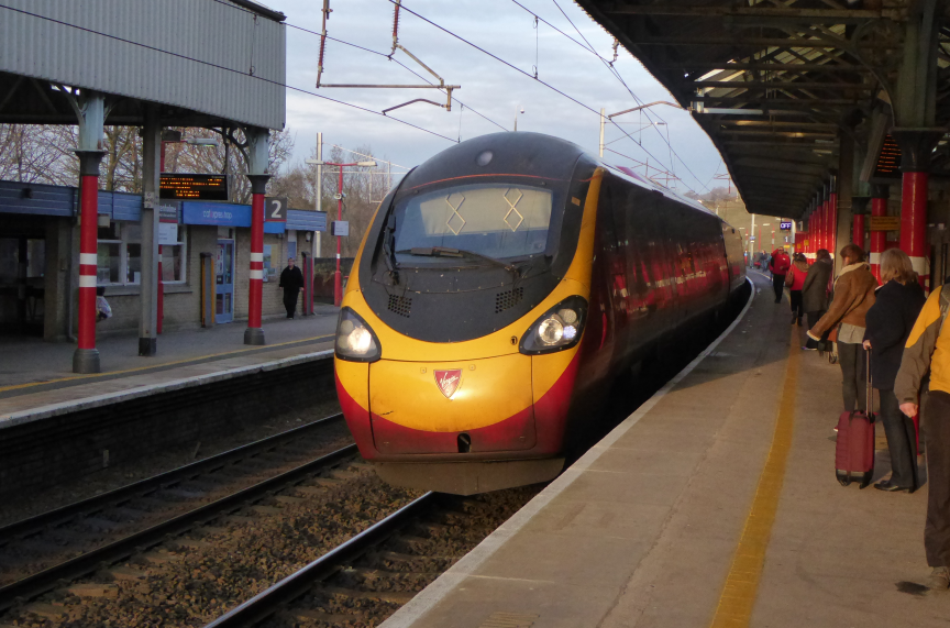 train leaving station