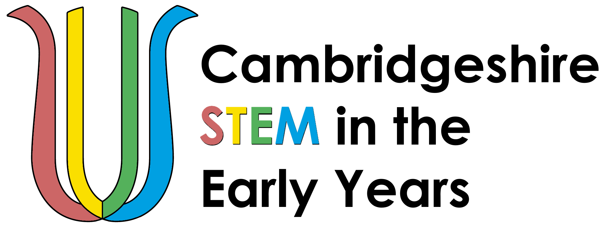 Colourful Cambridgeshire STEM in the Early Years banner logo