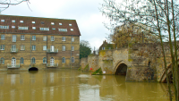 A flooded Cambridgeshire town