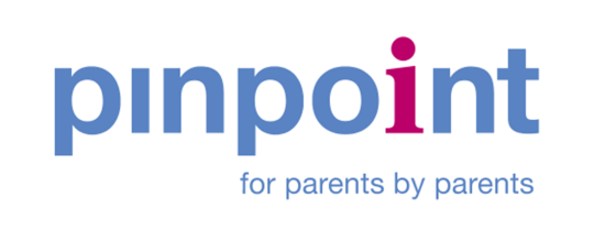 A close-up of a logo