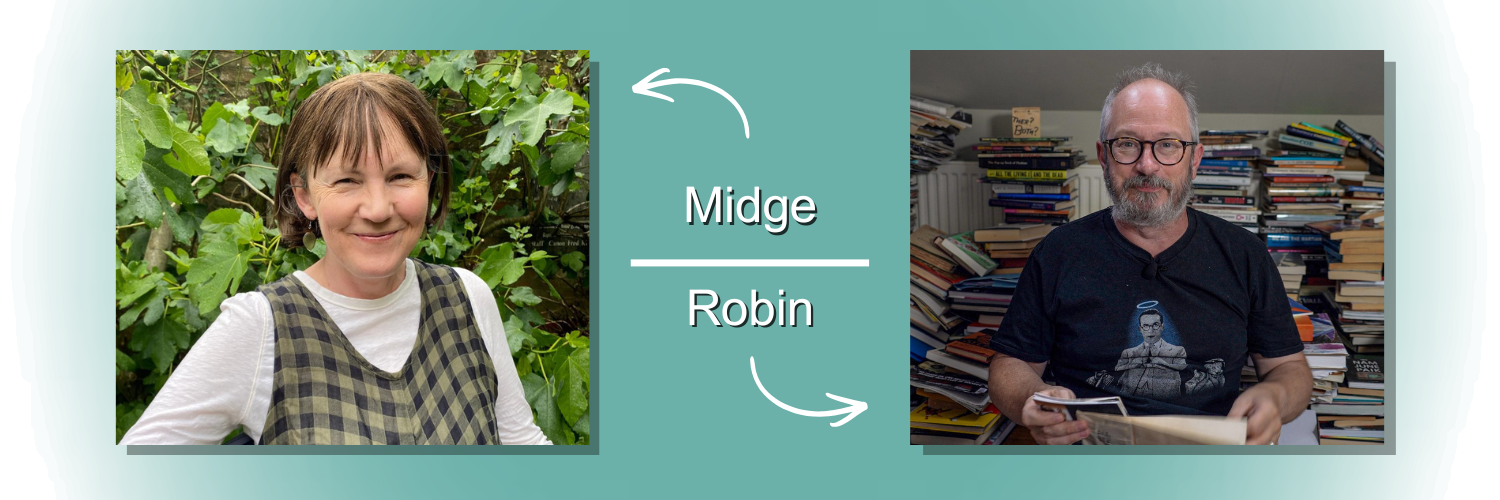 Image shows a picture of Midge Gillies and Robin Ince.