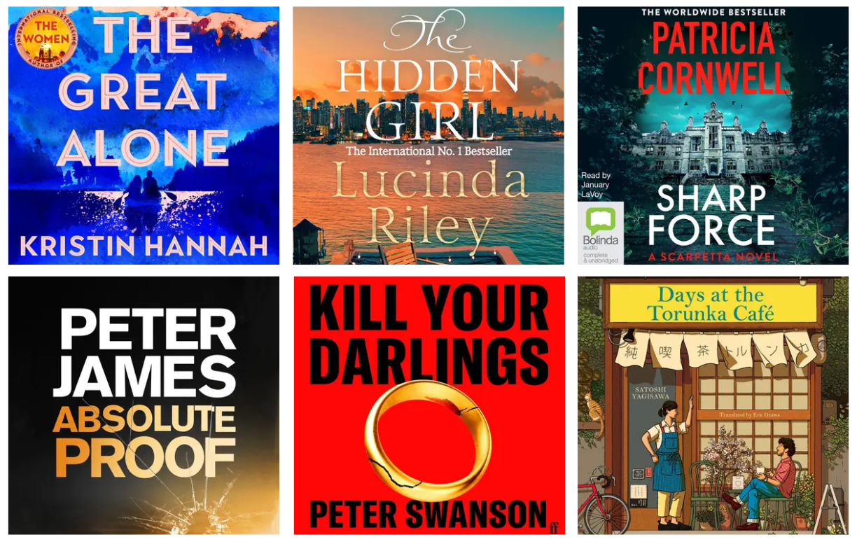 Images shows the six covers of the titles listed below