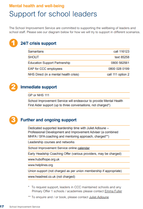 Primary Offer Booklet extract