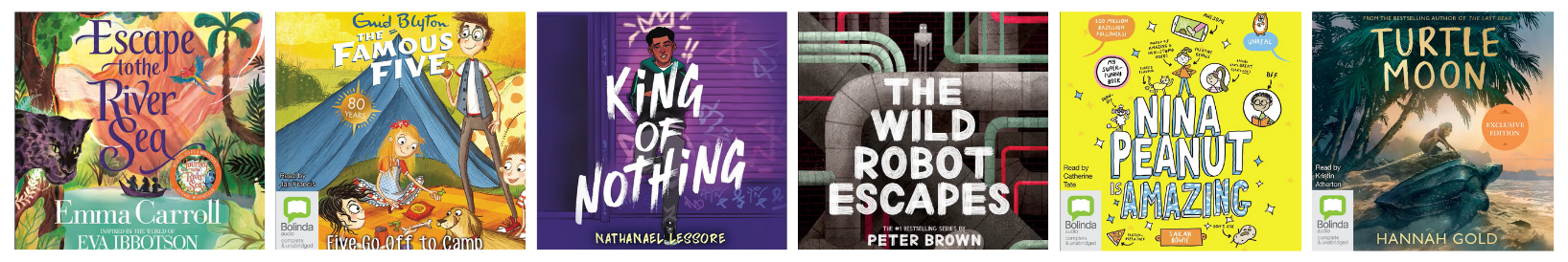 Covers of the titles available