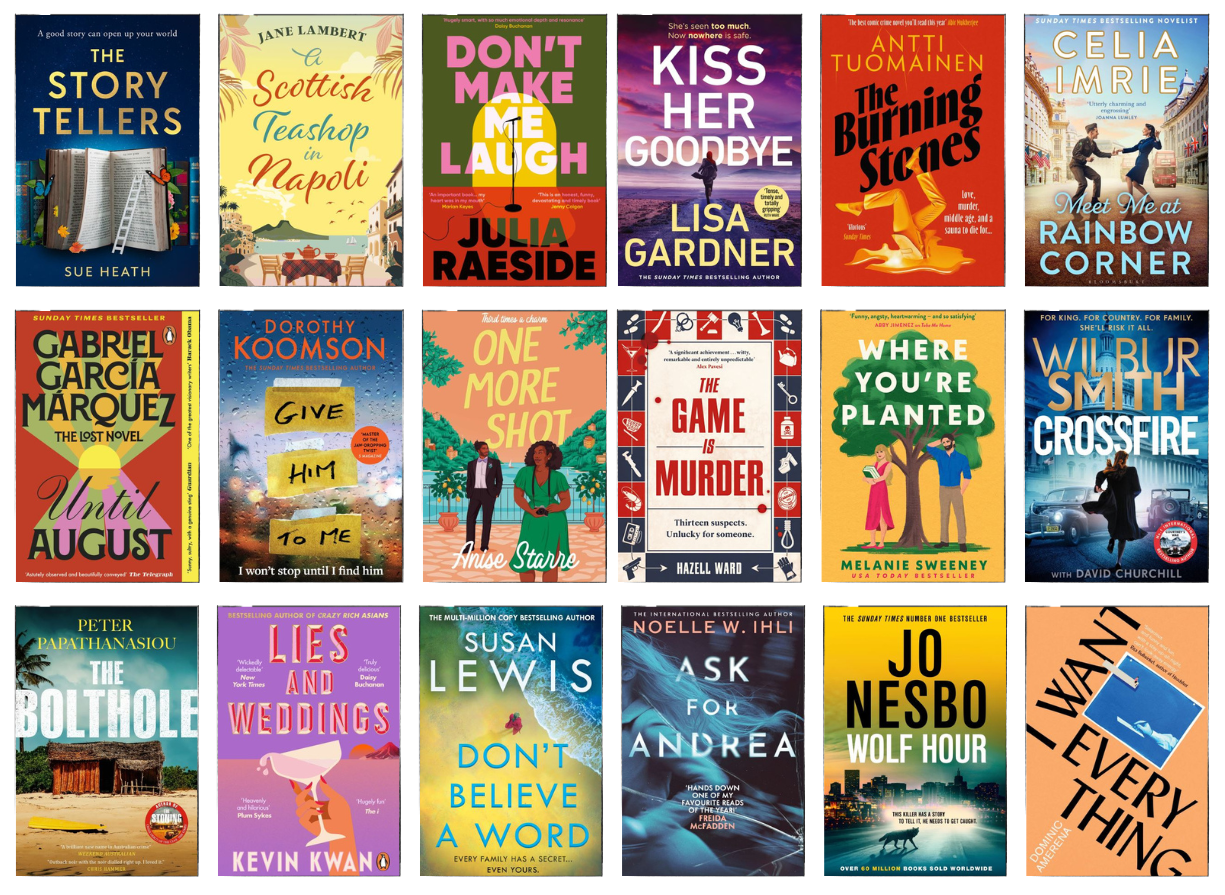 Image of various new book covers