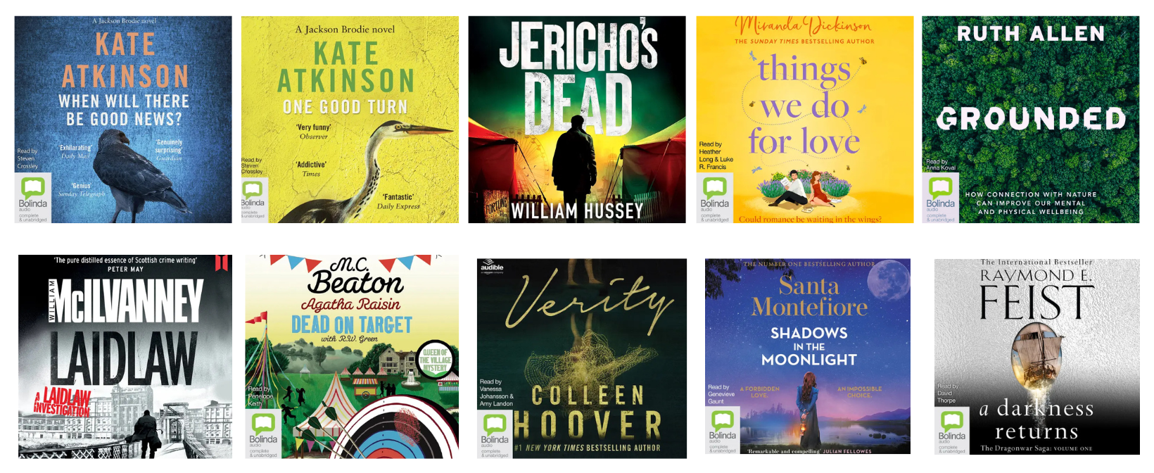 Cover images for the August titles
