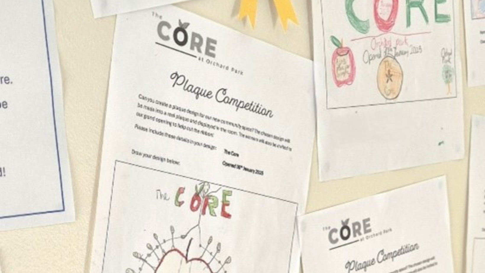 Commemorate plaque in the Orchard Park Primary School community hub