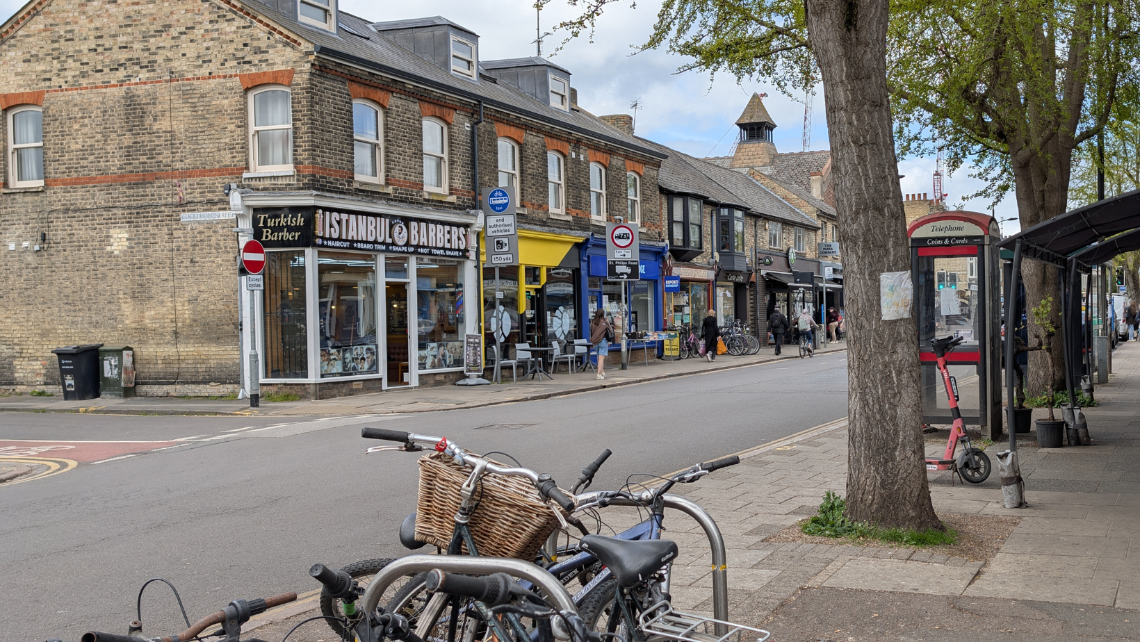 Shops and cafes on Mill Road