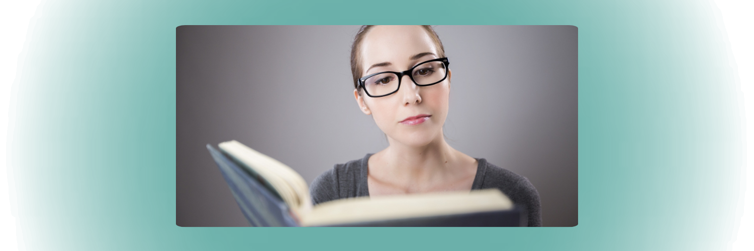 A person reading a book