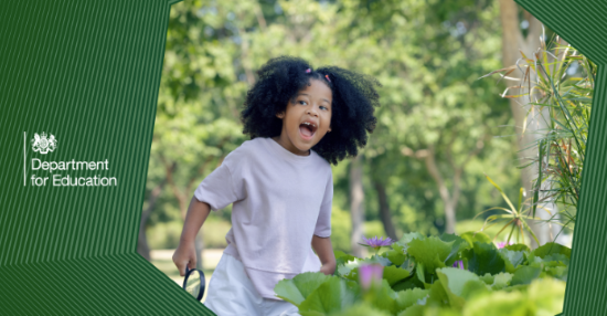 DfE National Education Nature Park girl in woods