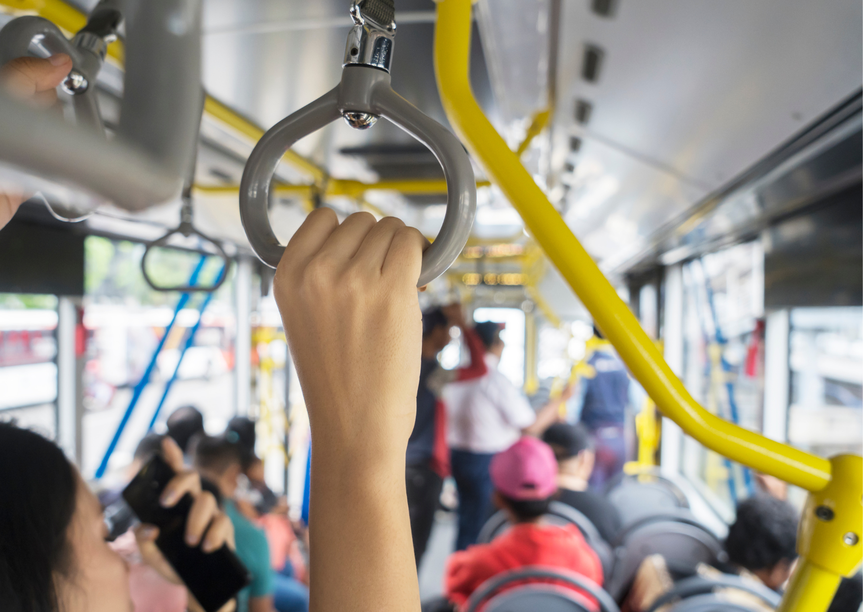 Passengers on a bus