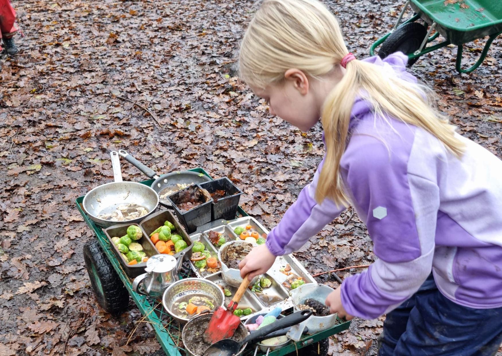 Image of a young girl playing