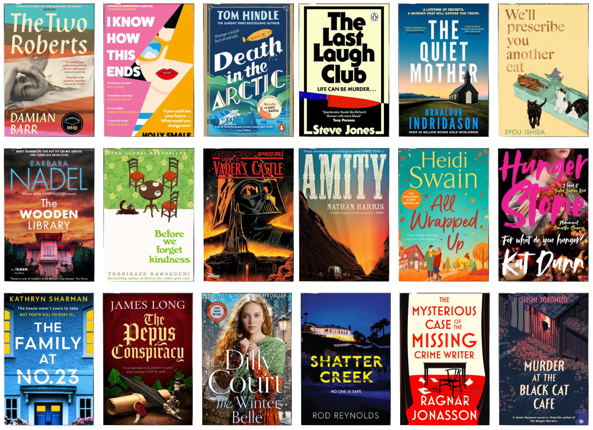 Image shows the covers of 14 of our new books