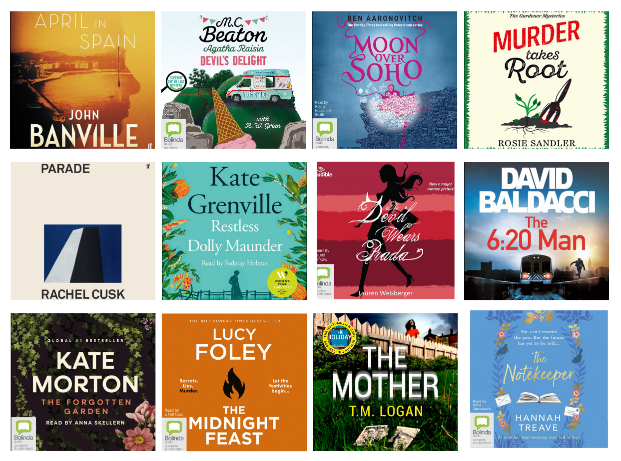 Covers of the available titles