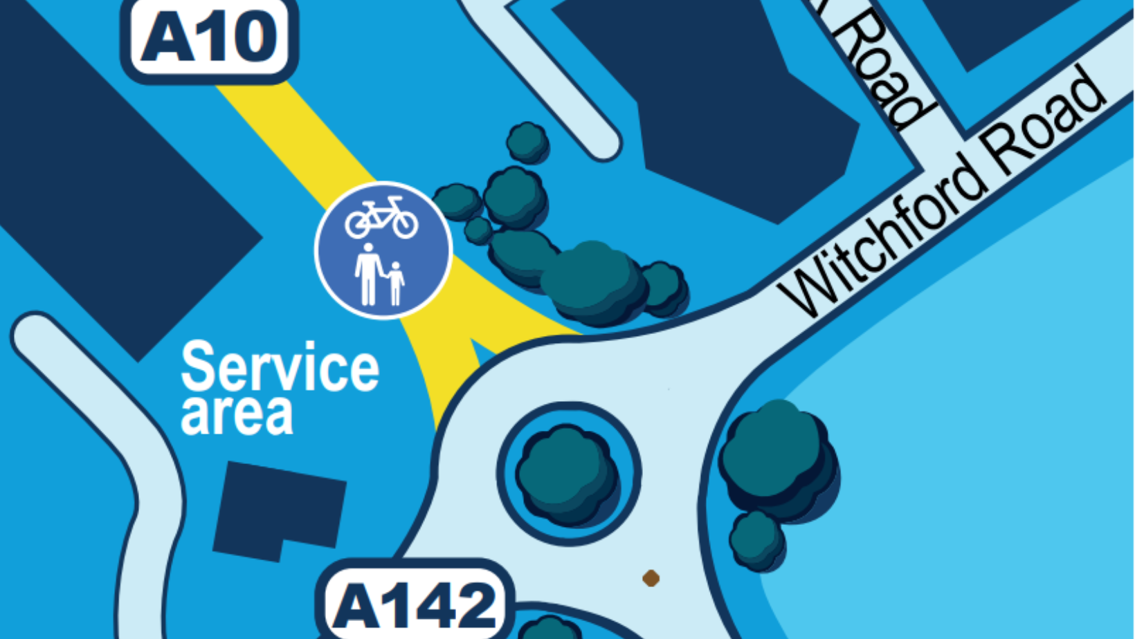 Graphic of the proposed Ely to Witchford active travel crossing