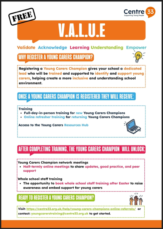 Centre 33 V.A.L.U.E flyer