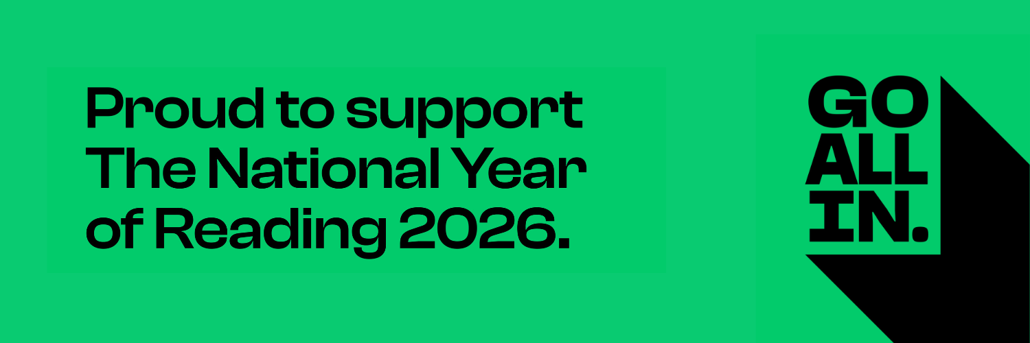 Proud to support The National Year of Reading 2026, Go All In.