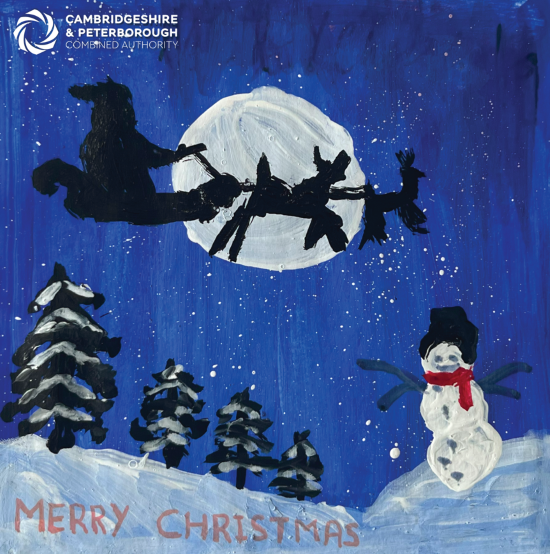 Shrihaan's winning Christmas card design