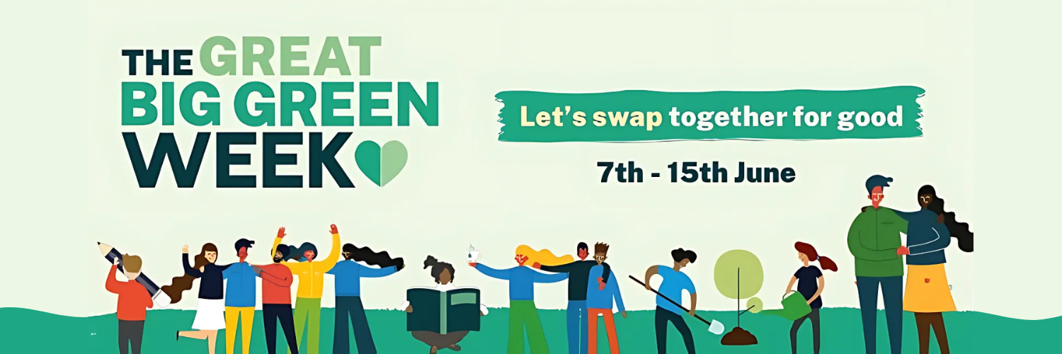 The Great Big Green Week Logo, Let's swap together for good, 7th-15th June