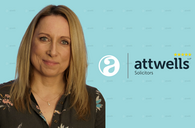 Laura Catania, Head of Conveyancing at Attwells Solicitors, alongside the Attwells logo.