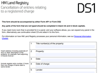 A section of a DS1 form.