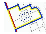 An example of braces on an HM Land Registry title plan