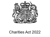 The royal coat of arms with the words 'Charities Act 2022' below, as appears on the legislative document.