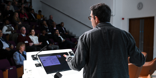Speaker at a conference