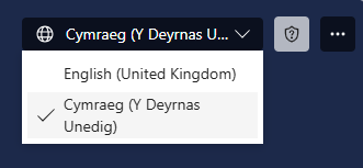 Dewis iaith