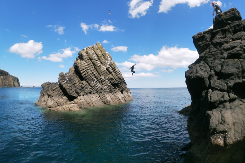 Cliff jumping