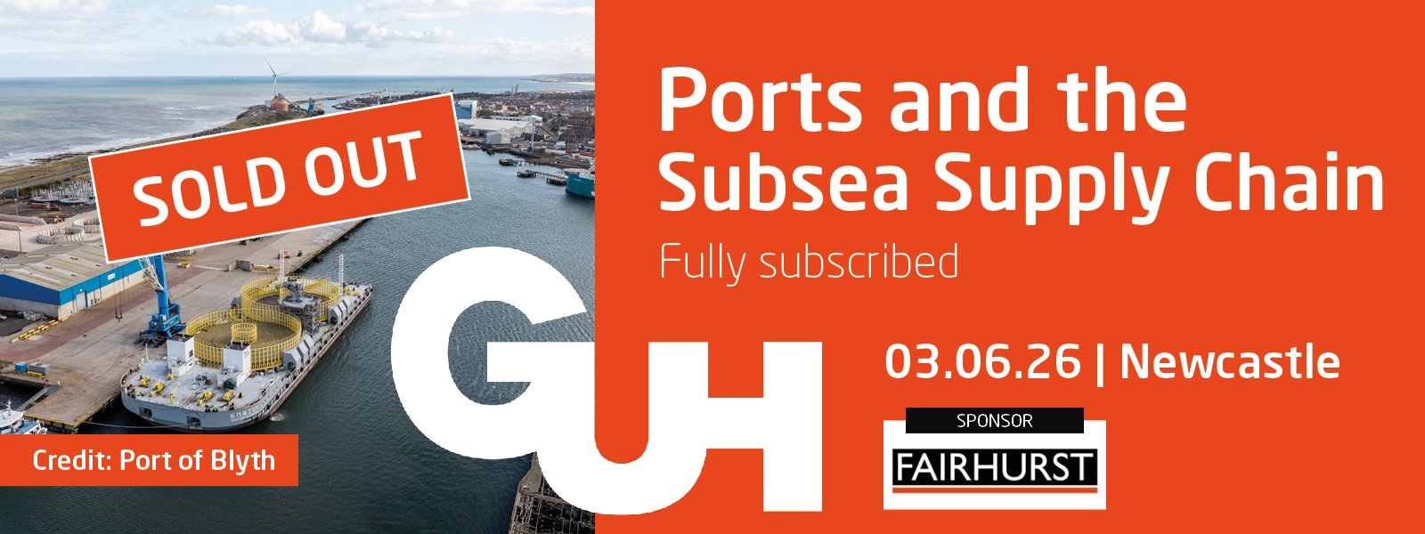 Artwork for 'Ports & the Subsea Supply Chain: Networking Breakfast' event