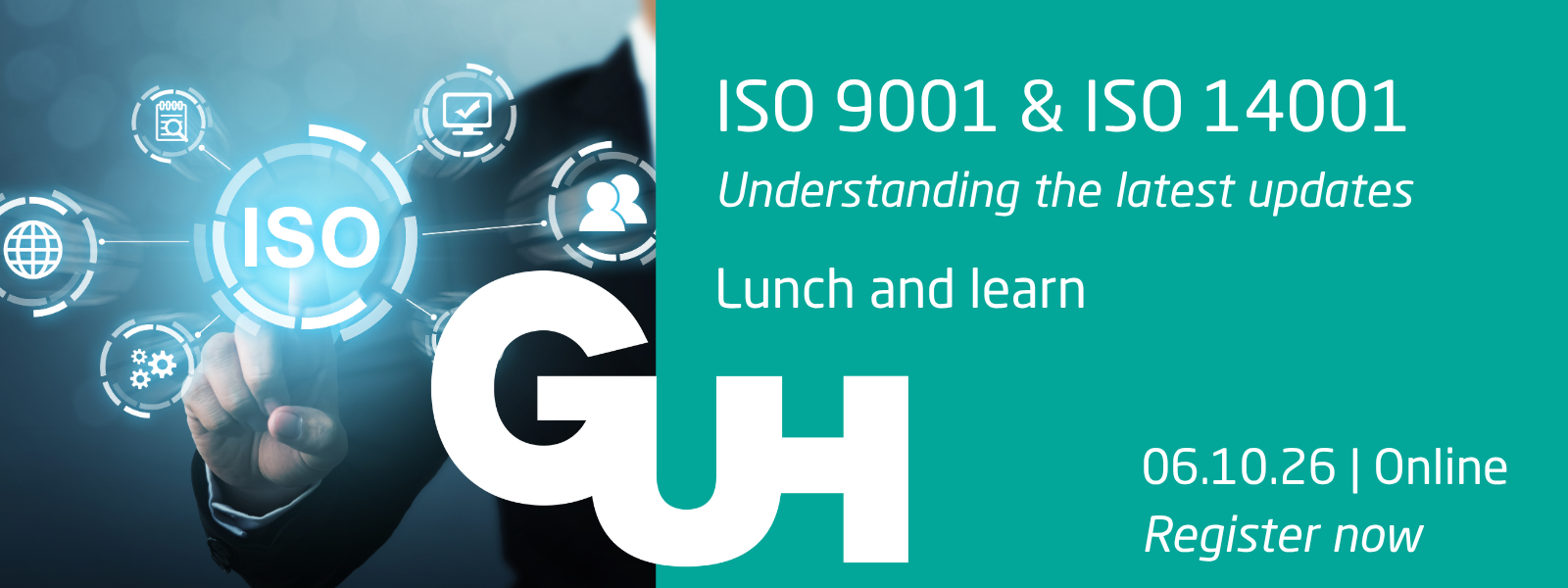 Artwork for 'Understanding the Latest ISO 9001 and ISO 14001 Updates' event