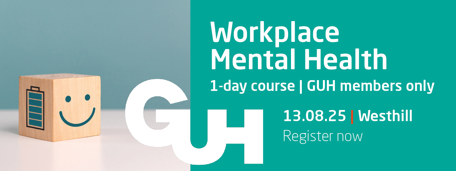 Artwork for 'Workplace Mental Health (WMH) - 1 day course' event