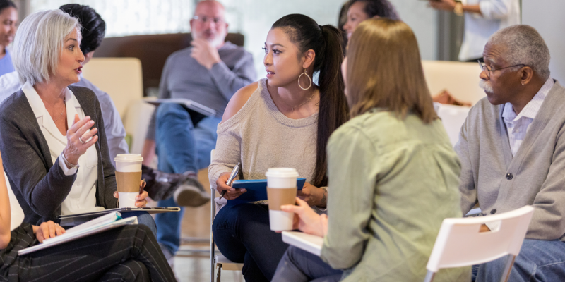 People sat and talking