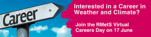 Sign with the word Career pointing to information on the virtual careers day event