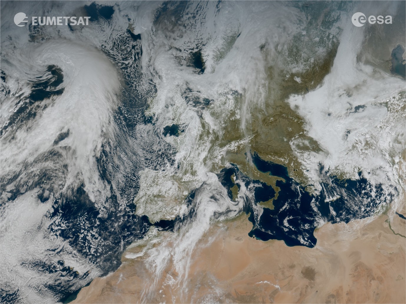 This is a zoomed in view of Europe taken from EUMETSAT’s new Meteosat Third Generation satellite